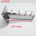 Wall Mount Hanger hook suction 1 piece for wall Rack 4 hook Garment Display Hooks Hangers Hanging Clothes clip rack set cloth towel stand hangers. 