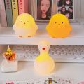 New Small Night Light Animal Cartoon Soft Chick Lamp Led Duck Light Children. 