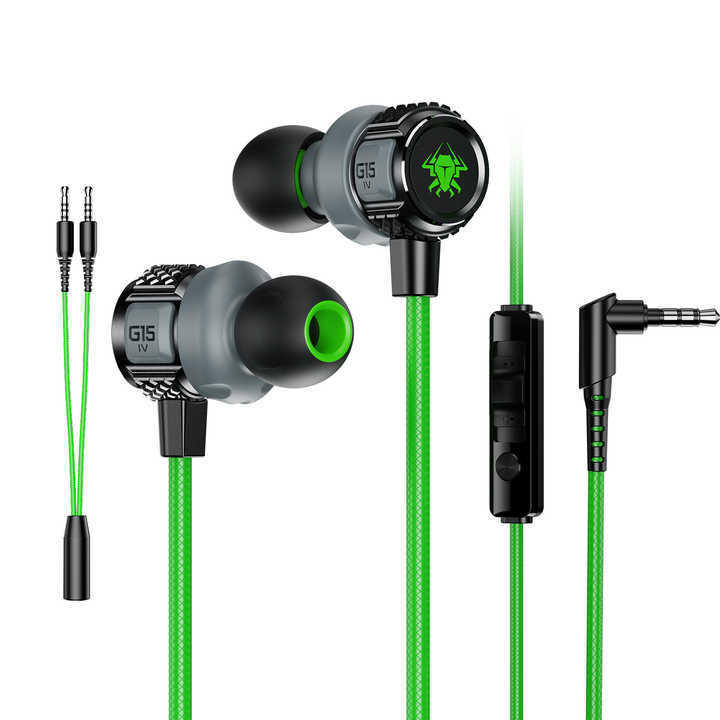 PLEXTONE G15-IV Earphone 3.5mm in-ear Gaming earphone for mobile with metal Bass and Mic