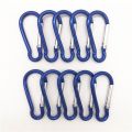 10pcs M6 Color Carabiners Aluminum Alloy Carabiner Spring Snap Clip Hooks Keychain Climbing Carabiner for Keys Camping Tools.