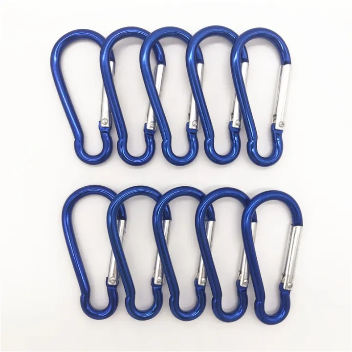 10pcs%20M6%20Color%20Carabiners%20Aluminum%20Alloy%20Carabiner%20Spring%20Snap%20Clip%20Hooks%20Keychain%20Climbing%20Carabiner%20for%20Keys%20Camping%20Tools%20-%20Image%204