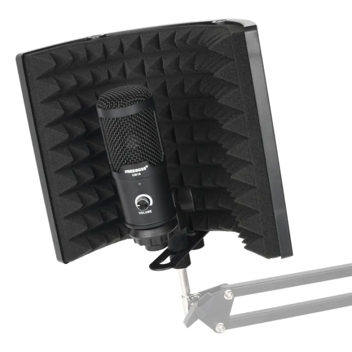 Mini%203%20Panels%20Acoustics%20Microphone%20Isolation%20Shield%20Foam%20Wind%20Screen%20with%20Stand%20Plastic%20Portable%20Windscreen%20for%20Studio%20LO-PS58%20-%20Image%203