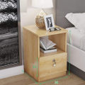 Bedside Table, Storage Box 1 Drawer Design, More Storage Space, Lockable Design, Modern Side Table,18/12. 