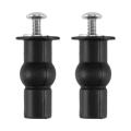 Toilet TOP FIX Seat Hinge Hole Well Nut Screw Rubber Back Pair. 