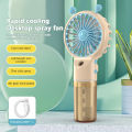 2 IN 1 Mini Strong Wind Spray Atomizing Humidification Air Cooler Handheld Fans brave. 