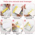 5 Pack Mini Transparent 3 Ring Binder Covers with Binder Inner Papers Storage Bags Label Sticker Binder Pockets. 