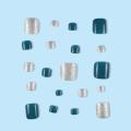 24Ps Glossy Blue Press on Toe Nails Artificial Acrylic Toenails Full Coverage Removable Wearable Toe Nail Art Finished Tips. 