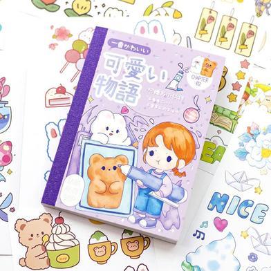 Kawaii%20Cute%20Rabbit%20Sticky%20Scrapbooking%20Journal%20Girls%20Decorative%20Label%20Sticker%20Book%20-%20Image%204