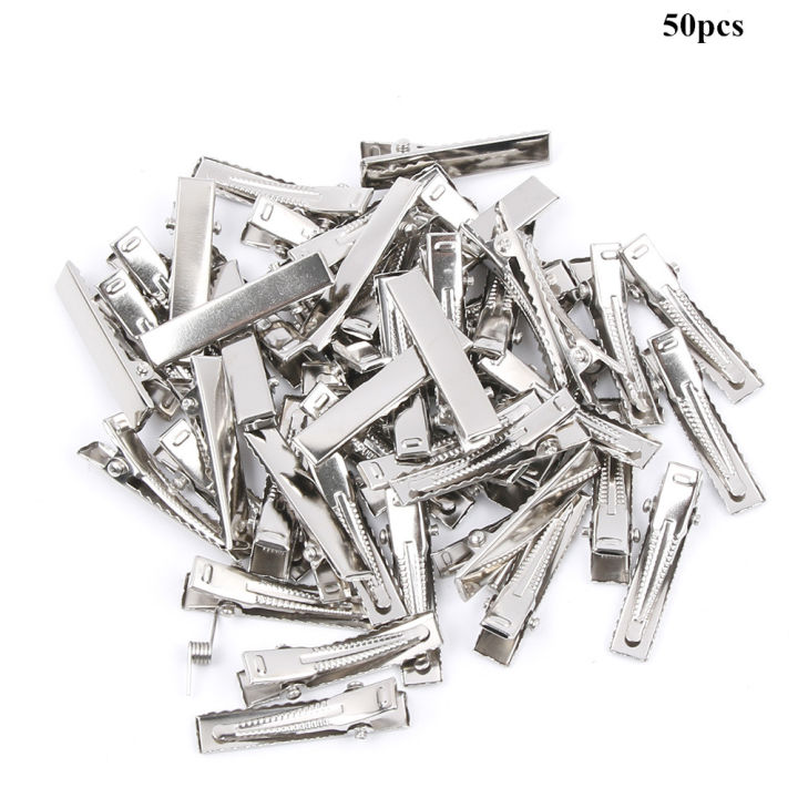 50 Pcs 40/46/55/65/75mm Metal Hair Clip Crocodile Duckbill Clip With Teeth Alligator Clips For Diy Jewelry Accessories