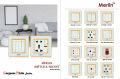 5 Pin-13A  Multi Function Combined Socket with Switch 5Pin Electrical Wall Outlet with Indicator (Merlin). 