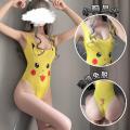 Lingerie Anime Peripheral Pokemon Pikachu Clothes Pikachu Smiling Cute Suit One-piece Swimsuit Cosplay. 