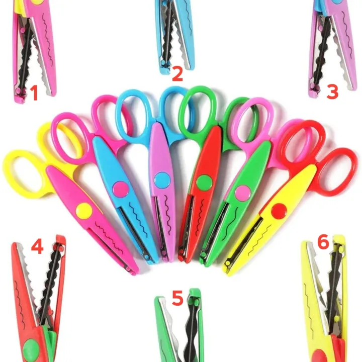 Craft Scissor Zigzag Scissor different design 6 Piece set | Daraz.com.bd