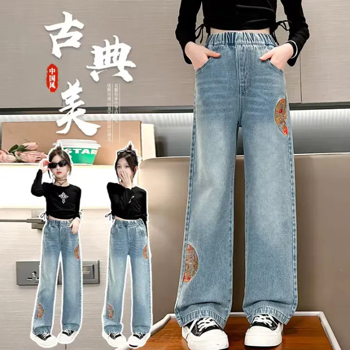 Girls'%20jeans,%20spring%20and%20autumn%20new%20middle%20and%20large%20children's%20bell%20bottoms,%20spring%20and%20autumn%20foreign%20style%20baby%20girls,%20children's%20leisure,%20long%20filial%20piety%20-%20Image%202