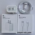 iPhone 20W Power Adapter Charger USB-C To Lightning Cable US EU Plug Fast Charger for iPhone.