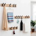 Creative Adjustable Bamboo Coat Rack Wall Mounted Bathroom Clothes Aluminium Alloy Hanging Hooks Home Storage Hook. 