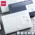 Deli 5561 A6-sized mini expanding file designed for organizing small documents like receipts, bills, coupons, and cards.