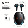 V1 Gaming Earbuds, 15ms Low Latency with 2.4Ghz Dongle, 3D Stereo Sound, Wireless 5.3, IPX4 Wireless Earbuds with Noise Cancelling Mic for PC, PS5, PS4, Switch, VR. 