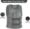 Men Bullet Proof style Leather Motorcycle Vest for bikers Tactical waistcoat. 