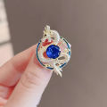 Brooch luxury sense of luxury, vintage court, Chinese style, zodiac, auspicious dragon, crystal collar pin, accessories, suits, corsage, pins.