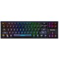 BAJEAL K71 wired mechanical keyboard with 71 key gaming keyboard strap - black.
