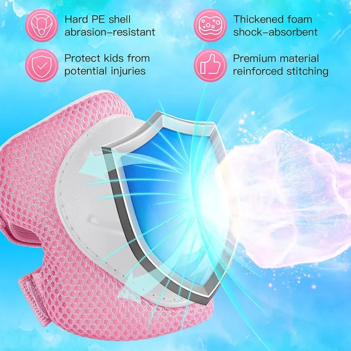 Kids%20Protective%20Gear%20Set%20Knee%20Pads%20for%20Kids%203-7%20Years%20Toddler%20Knee%20and%20Elbow%20Pads%20with%20Wrist%20Guards%20for%20Skating%20Cycling%20Bike%20New%20-%20Image%202