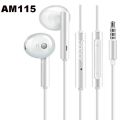 Honor AM115 Headset 3.5mm In-Ear Earbuds Earphone Wired with Mic cm33 type-c Headphone for Xiaomi Samsung Vivo Huawei smartphone.