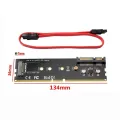 DDR3 DDR4 DDR2 to M2 SSD Adapter DDR to M.2 Hard Disk Adapter Card Black SATA 15Pin Power + SATA 7Pin Data Port. 