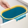 Wall-Mounted Trash Can Household Kitchen Cabinet Door Hanging Dust Basket with Pressure Ring Toilet Plastic Storage Bucket. 