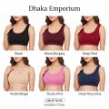 6 Pieces Semis Bra Genji for Women and Girls All Season Soft Stretch Fabric Casual and Gym Style Multicolor Super Premium Quality.