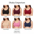 6 Pieces Semis Bra Genji for Women and Girls All Season Soft Stretch Fabric Casual and Gym Style Multicolor Super Premium Quality. 