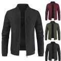 2023 Spring New Men's Stand Collar Solid Color Jacket Casual Short Men's Youth Jacket.