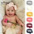 Baby Girl Headbands Lovely Bows Baby Headband Hair Accessories Newborn Infant Turban Elastic Hair Bands Solid Color Headwear.