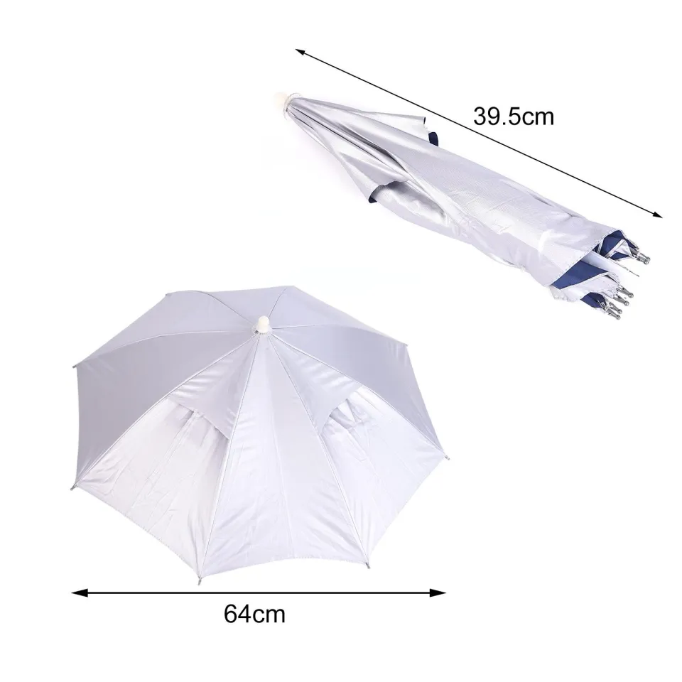 Umbrella Hat Folding for Men Women Waterproof Hands Free Sun Shade