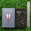 Medical Professionals / Doctor Brooch Set – 3pcs Suit & Collar Accessories for Men & Women. 