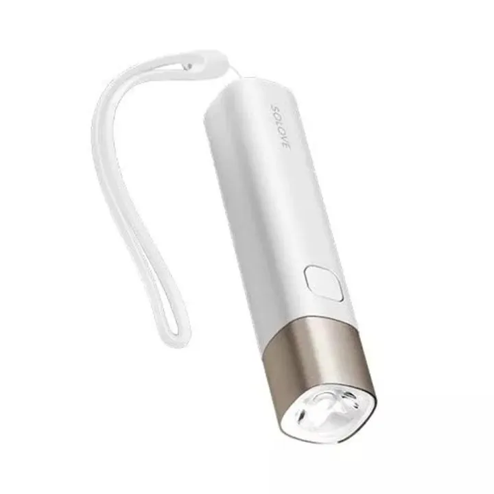 XIAOMI SOLOVE X3 USB Rechargeable Brightness EDC Flashlight 3000mAh Power Bank Mini LED Torch Bike Light