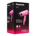 Panasonic 1500W Low Noise Hair Dryer, Comfortable and Quiet Blow-Drying, Silent Design, Set Nozzle, Foldable Handle, Cool Setting, 3 Airflow Settings, Pink (EH-ND57-P). 