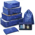 7 PCS High Quality Travel Storage Bag Organizer Set For Clothes Shoes Cosmetic Tidy Organizer Wardrobe Suitcase Pouch Travel Organizers Packing Bags.