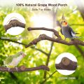5PCS Bird Perch Natural Wood Grape Stick Stand, 3 Grape Stick Paw Grinding Fork Parakeet Chewing Stick 2 Parrot Stand Branch, Chewing Exercise Branches Bird Cage Accessories. 