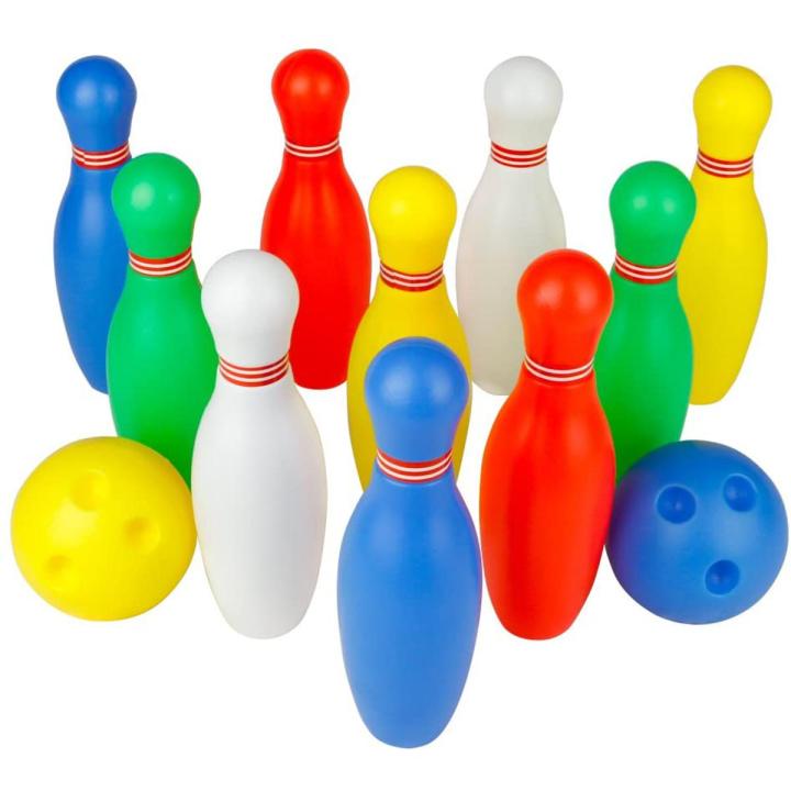 Kids Bowling Set 6 Pins 2 Balls Plastic Ball Indoor Games | Daraz.com.bd