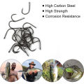 20pcs/50pcs Circle Carp Eyed Fishing Hook 2-22# High Carbon Steel Fishhook With Ring Fishing Tackle Accessories. 