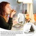 Fashionable Makeup Bag with LED Light Mirror Spacious LED Lighted Mirror-equipped Mirror Cosmetic Case Compact Makeup Bag for. 