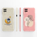 For Samsung A12 M12 F12 Phone Case Cute Design Full Protection Liquid Silicone Protectors For Galaxy A 12 M 12 F 12 Back Cover.
