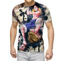 Anime One Piece Tshirt Men's T-shirt Monkey D. Luffy Children's Clothing Luffy T shirt Cartoon Clothes Quick-drying Shirt.