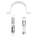 ZOROOM 3Inch Rigid Pipe Strap Clamp,20 Pack Strap-U Bracket Tube Clip,Heavy Duty Stainless Steel Fastener Holder Two Hole Strap. 
