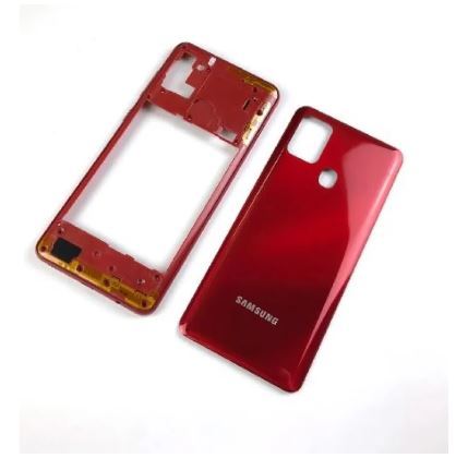 For Samsung Galaxy A21s Housing Frame with Battery Cover Replacement Back Battery Cover Glass Case