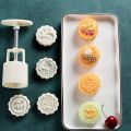Cookie Tools 50g Mooncake Mold Plastic 3D Pattern Pastries Dessert Mold Mini Non-stick Hand Pressed Mould Chocolate Dessert.