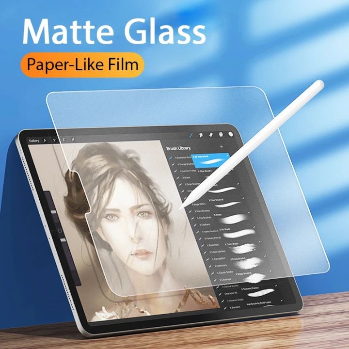 Matte Tempered Glass For Ipad 10 10th Generation Pro 12.9 11 Paper Screen Protector For Ipad Air 4 5 10.9 9 7th 8th 10.2 Mini 6