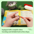 DIY Penguin Crochet Kit with Knitting Yarn Needles Plush Doll Easy(Purple) Easy Install Easy to Use.