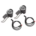 2X E-Bike LED Headlight 6V 12V 24V 36V 48V 60V Bicycle Light Waterproof Front Headlight Waterproof Connector. 