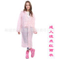 1 Pcs Travel Fashion EVA raincoat reusable Outdoor Poncho Rain Coat for Couple Polka dot Hoodie Button Raincoat for Hiking Camping.
